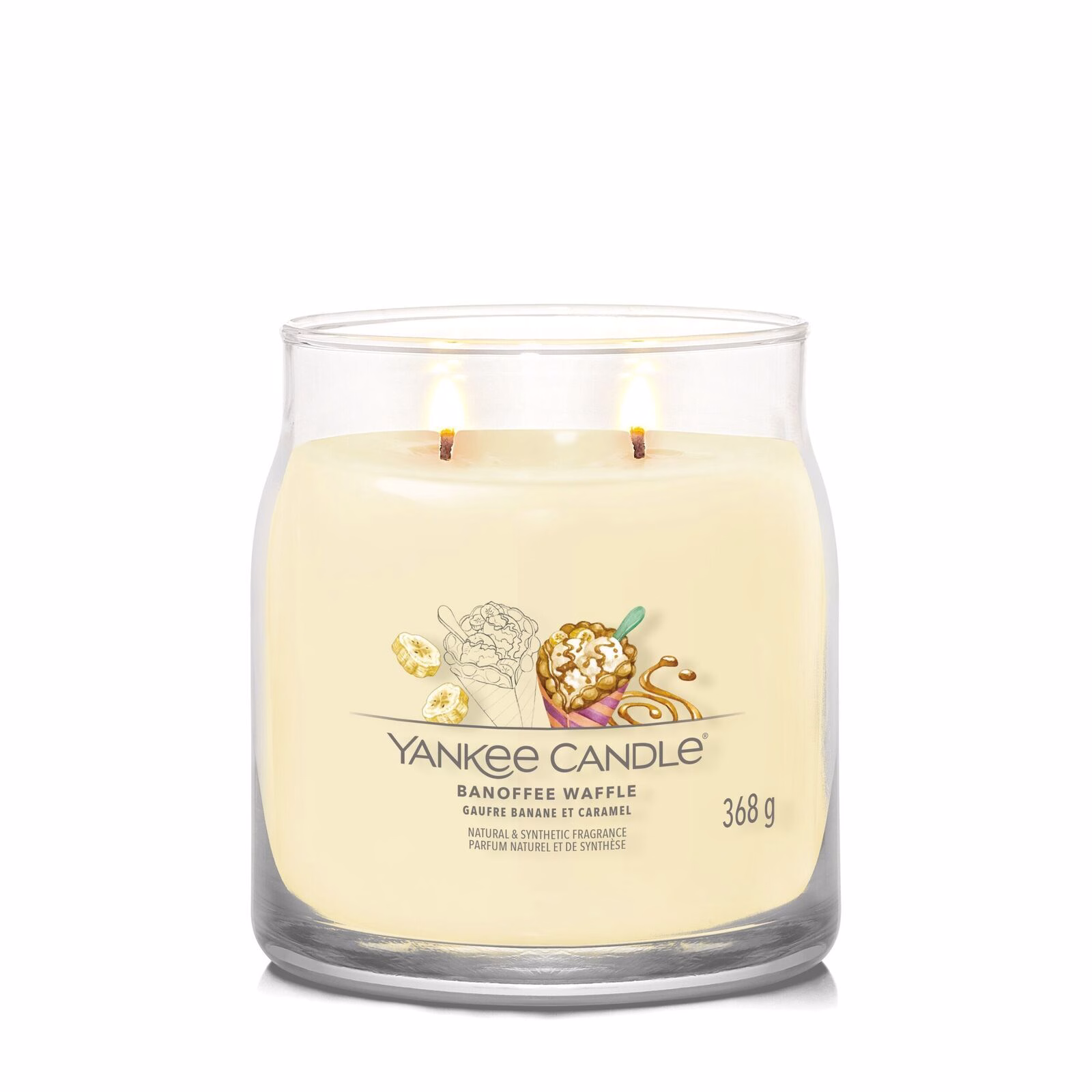 Banoffee_Waffle_Medium_LIT-1-1 Banoffee Waffle Signature Medium Jar 368g 2-Docht
