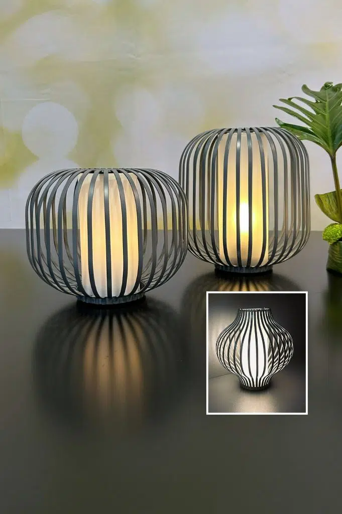 Lampe Atrani LED Metall grau hoch Lampe Atrani LED Metall grau hoch