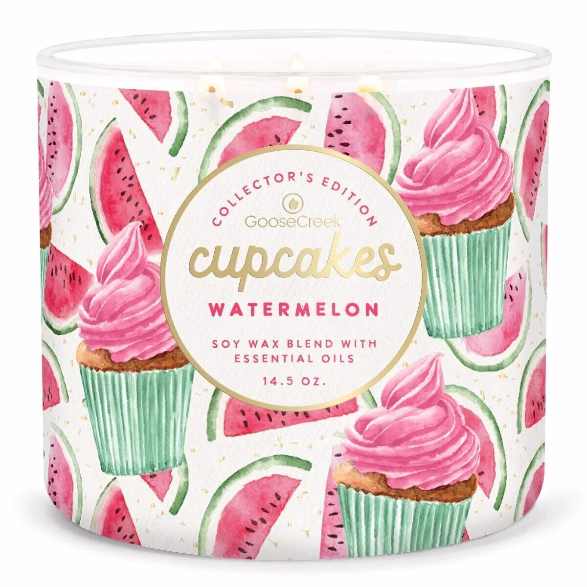 watermelon-cupcake-3-docht-kerze-411g Watermelon Cupcake 411g (3-Docht)