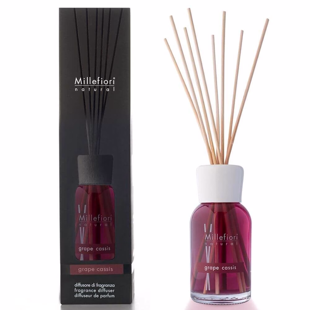 7MDGC-3-NATURAL-FRAGRANCES-STICK-DIFFUSER-100-ML-GRAPE-CASSIS Grape Cassis - Natural Stick Diffuser 100ml - Millefiori