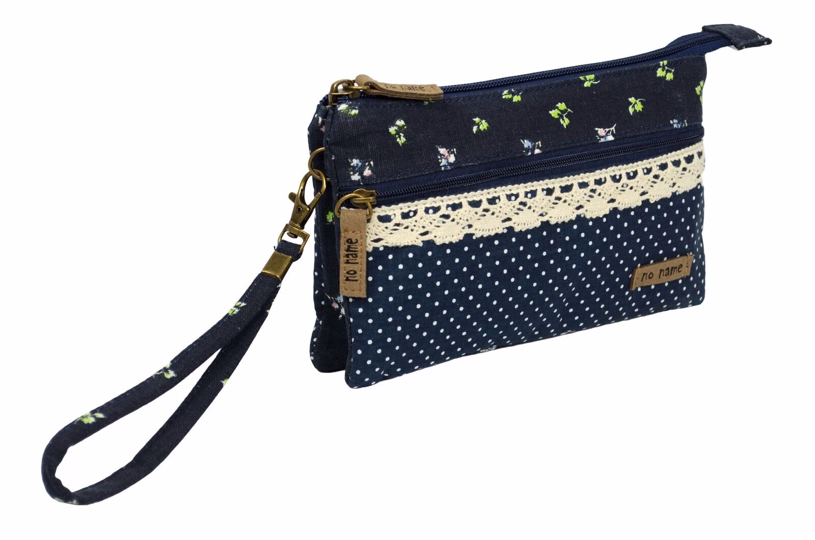 60610021-218 Patchwork Täschchen Blümchen navy 218