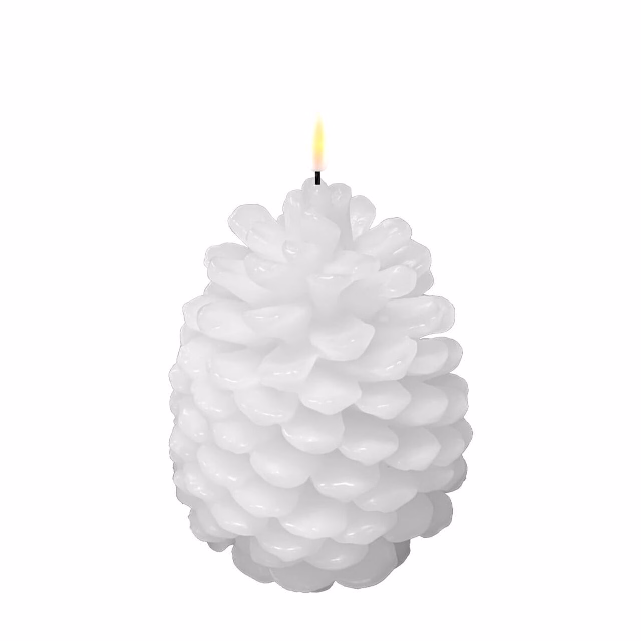 RF-XMAS-0012 Pinienzapfen LED Kerze Weiß 19cm