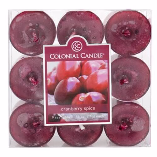 cc0109-37685594ffd6289c5 Colonial Candle Cranberry Spice 9 Teelichte