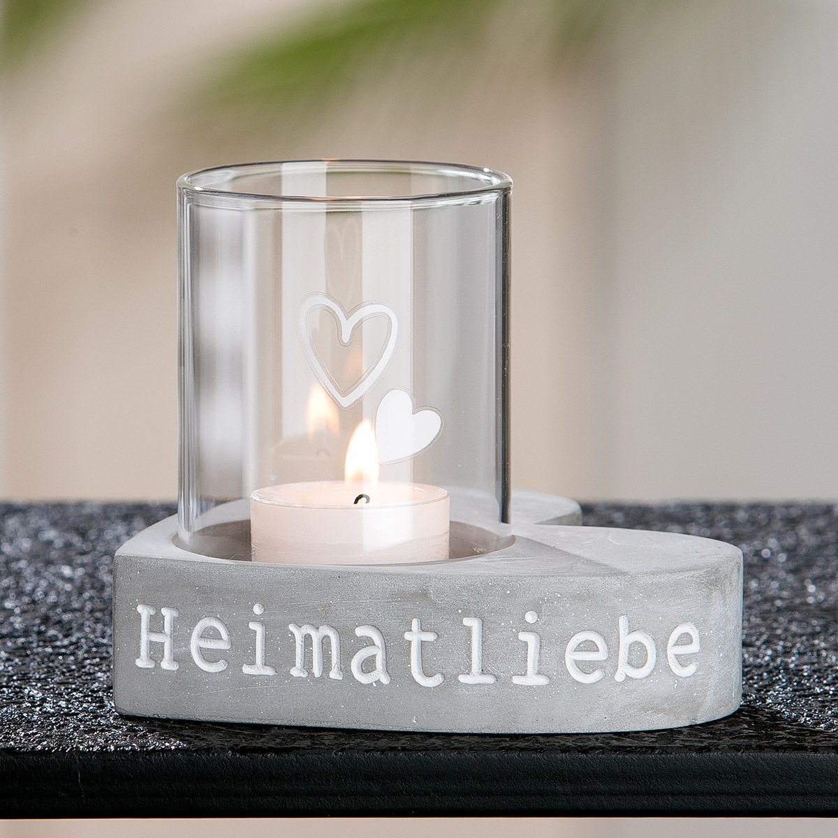 Zement Windlicht Heimatliebe