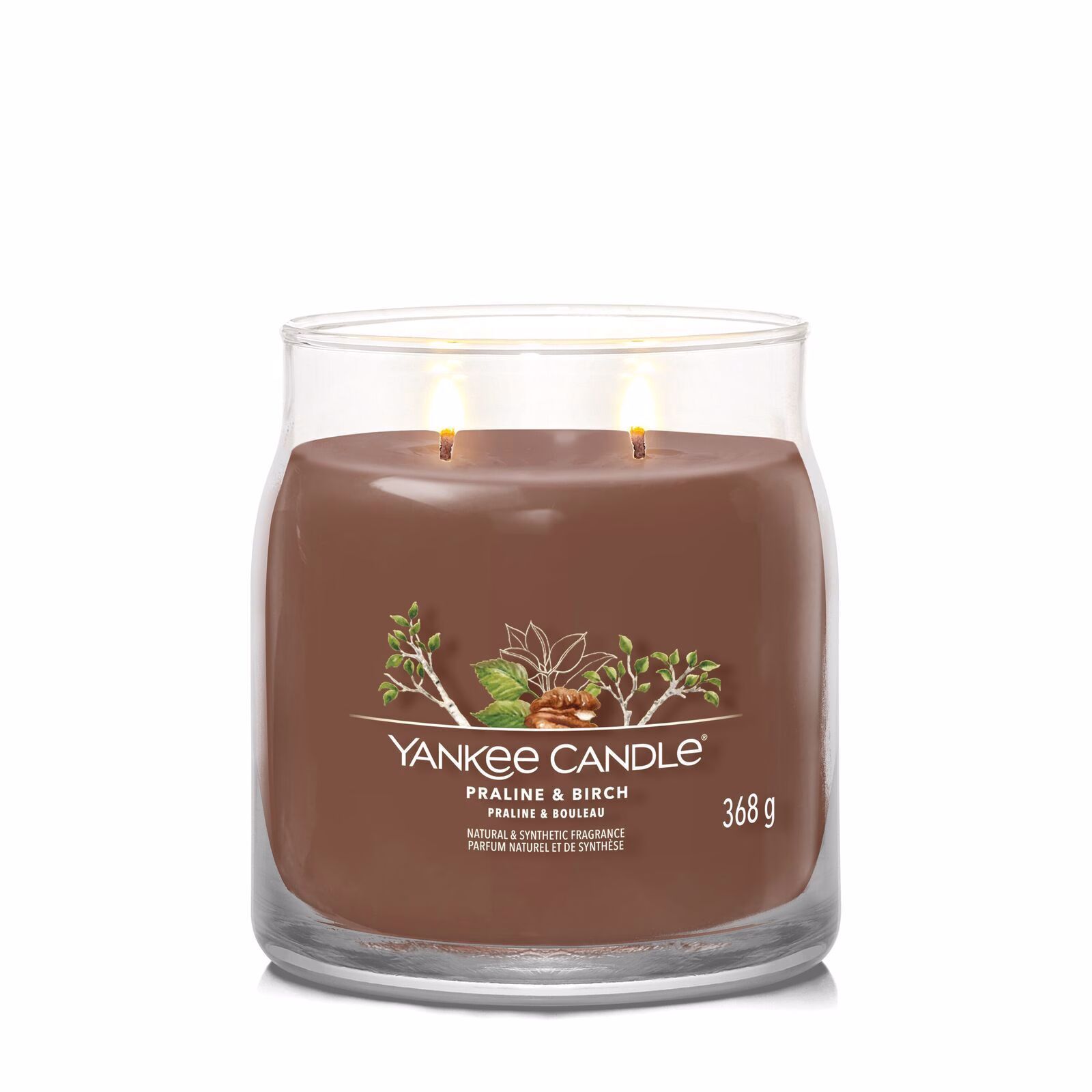 Praline & Birch Signature Medium Jar 368g 2-Docht