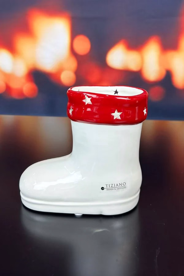 Kübel Stiefel Armani 12cm rot/cremeweiß