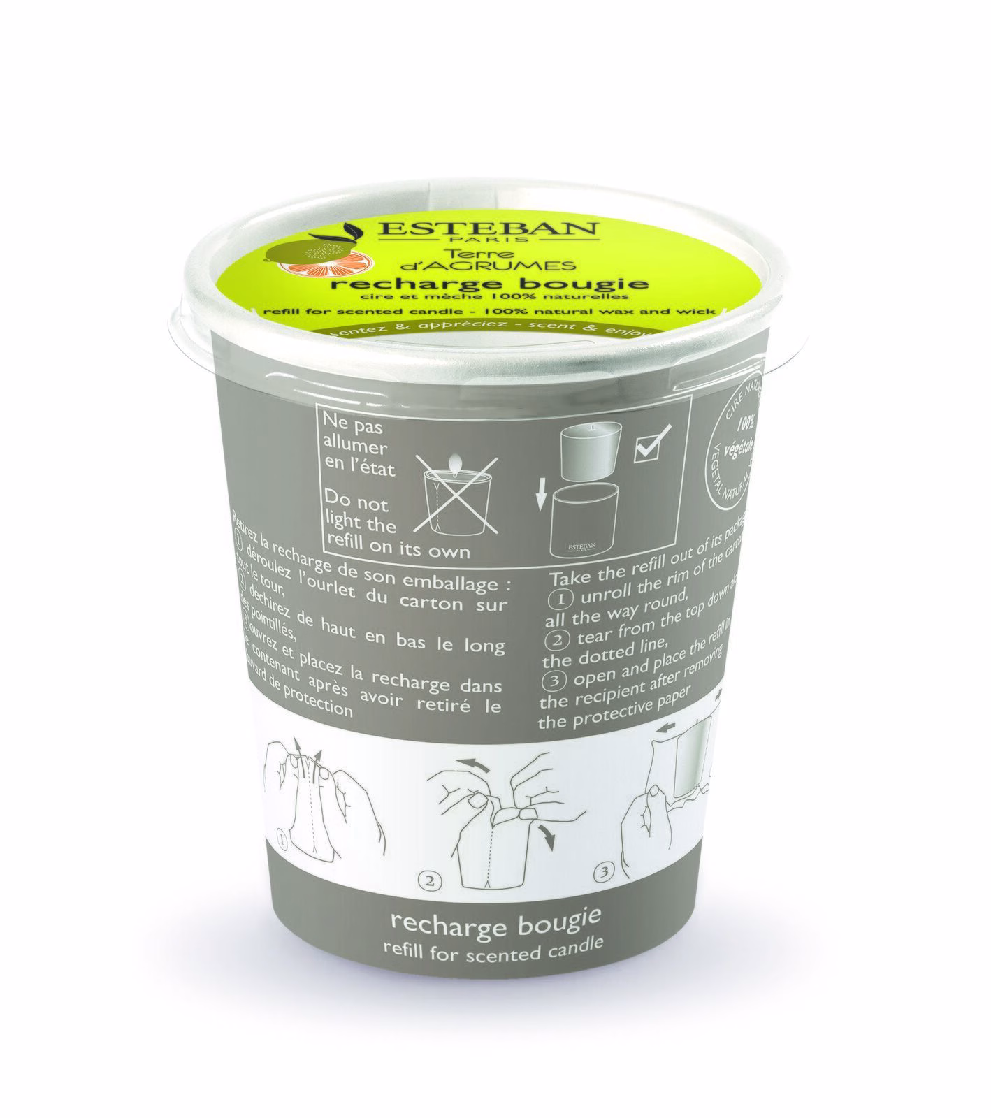 TEA-010 Land der Zitrusfrüchte Nachfüller für Duftkerze 170g