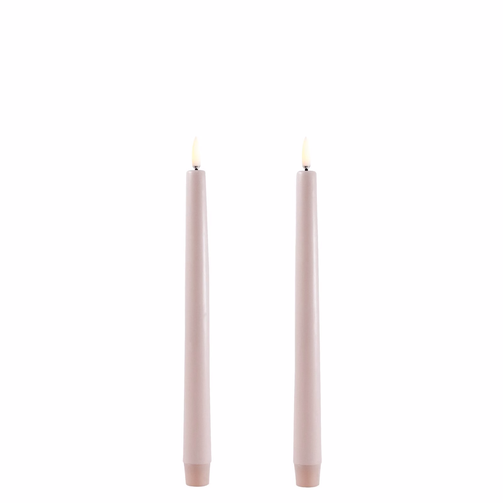 Uyuni LED Tafelkerze 25cm Beige 2 Stück
