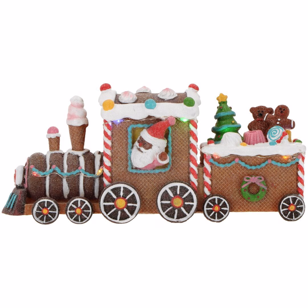 Candy Weihnachtszug LED braun