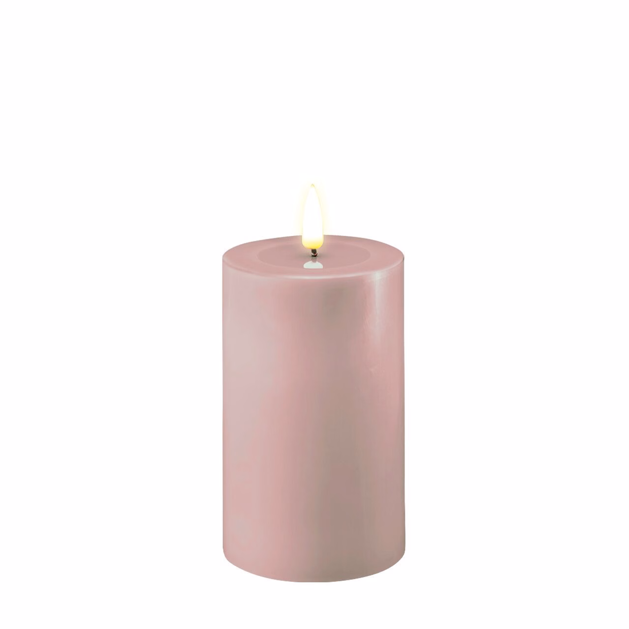 RF-0436 Stumpenkerze LED Rose 7,5 x 12,5cm
