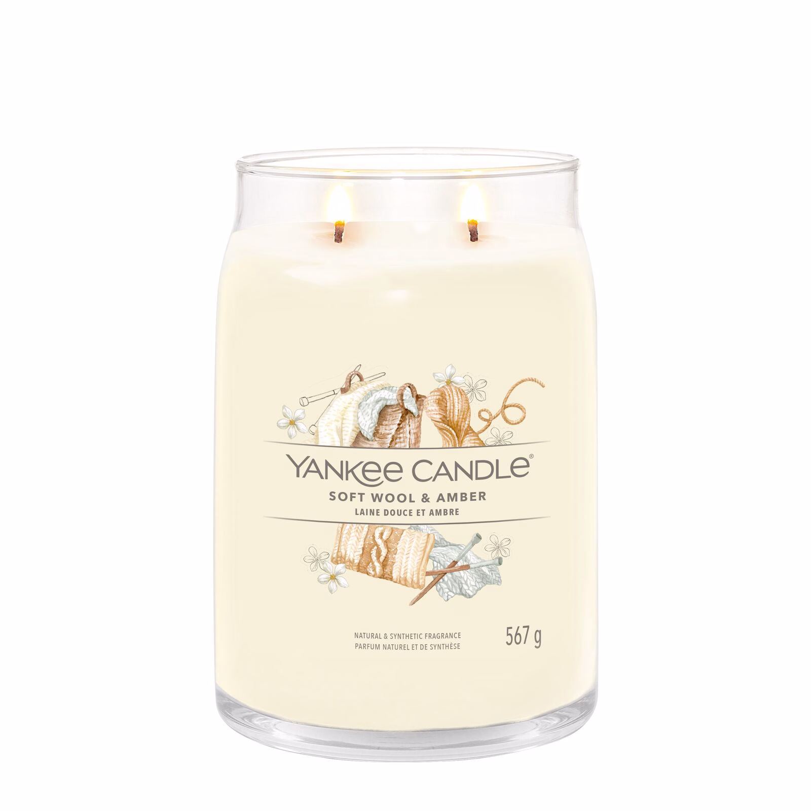 Soft Wool & Amber Signature Large Jar 567g 2-Docht