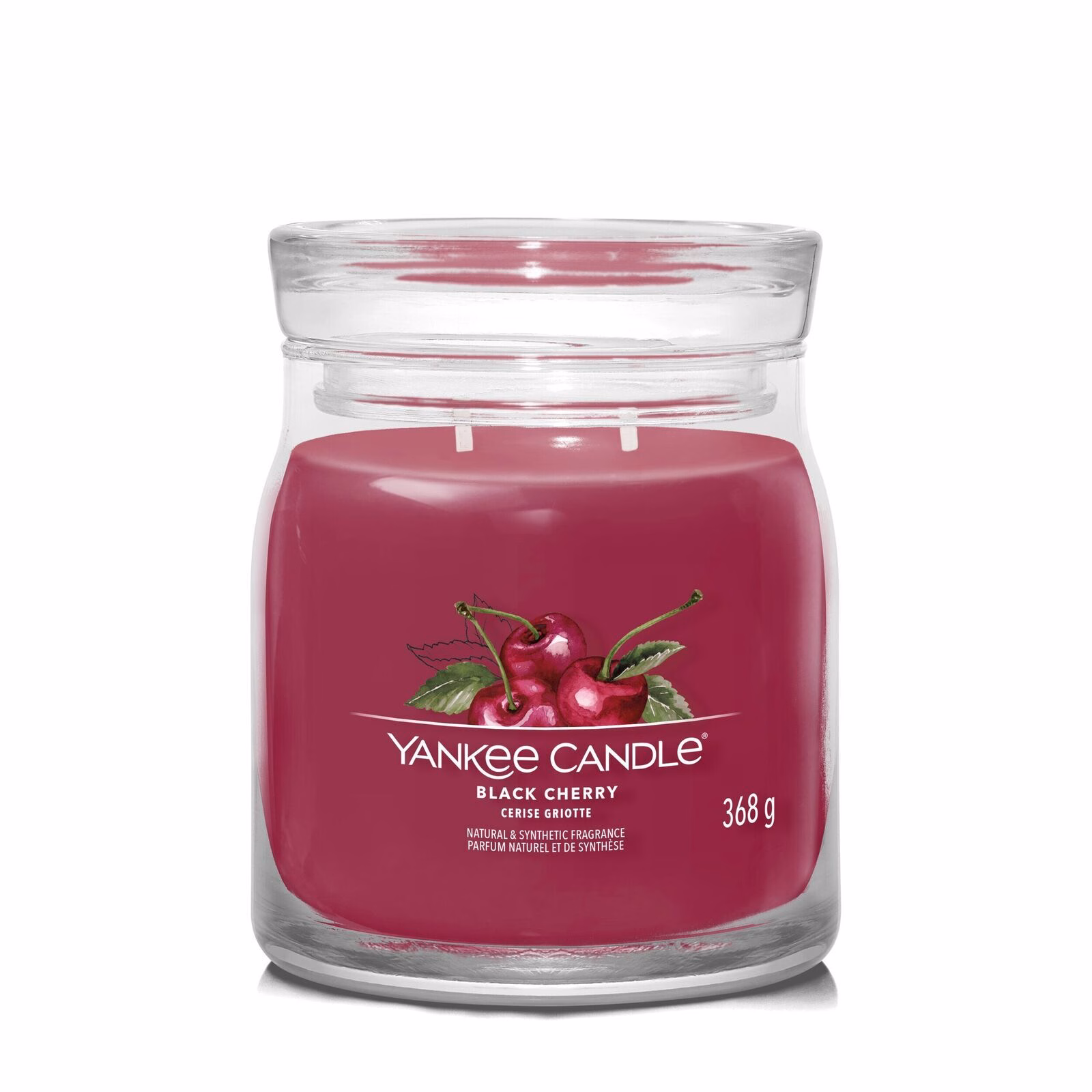 Black Cherry Signature Medium Jar 368g 2-Docht
