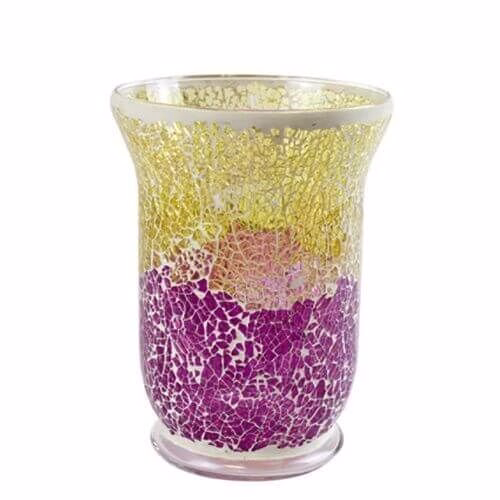 Yankee Candle Purple & Gold Smashed Jar Holder