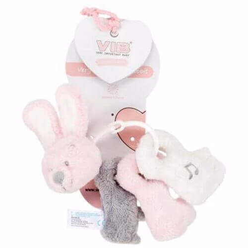 Plüsch Schlüsselanhänger Rabbit Rosa