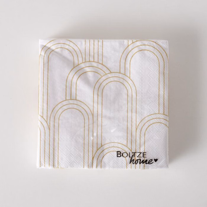 Einzelbild-fkcFkcHQ-large Serviette Bogan 20 Stück weiß/gold Variante 1