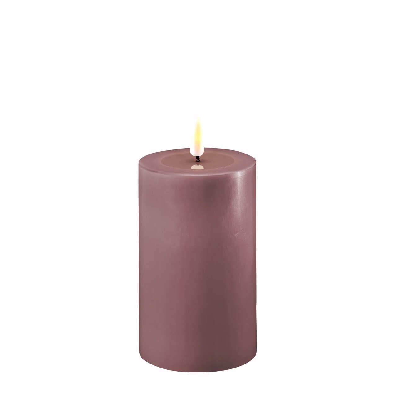 2021-RF-0153 Stumpenkerze LED helles lila 7,5 x 12,5cm