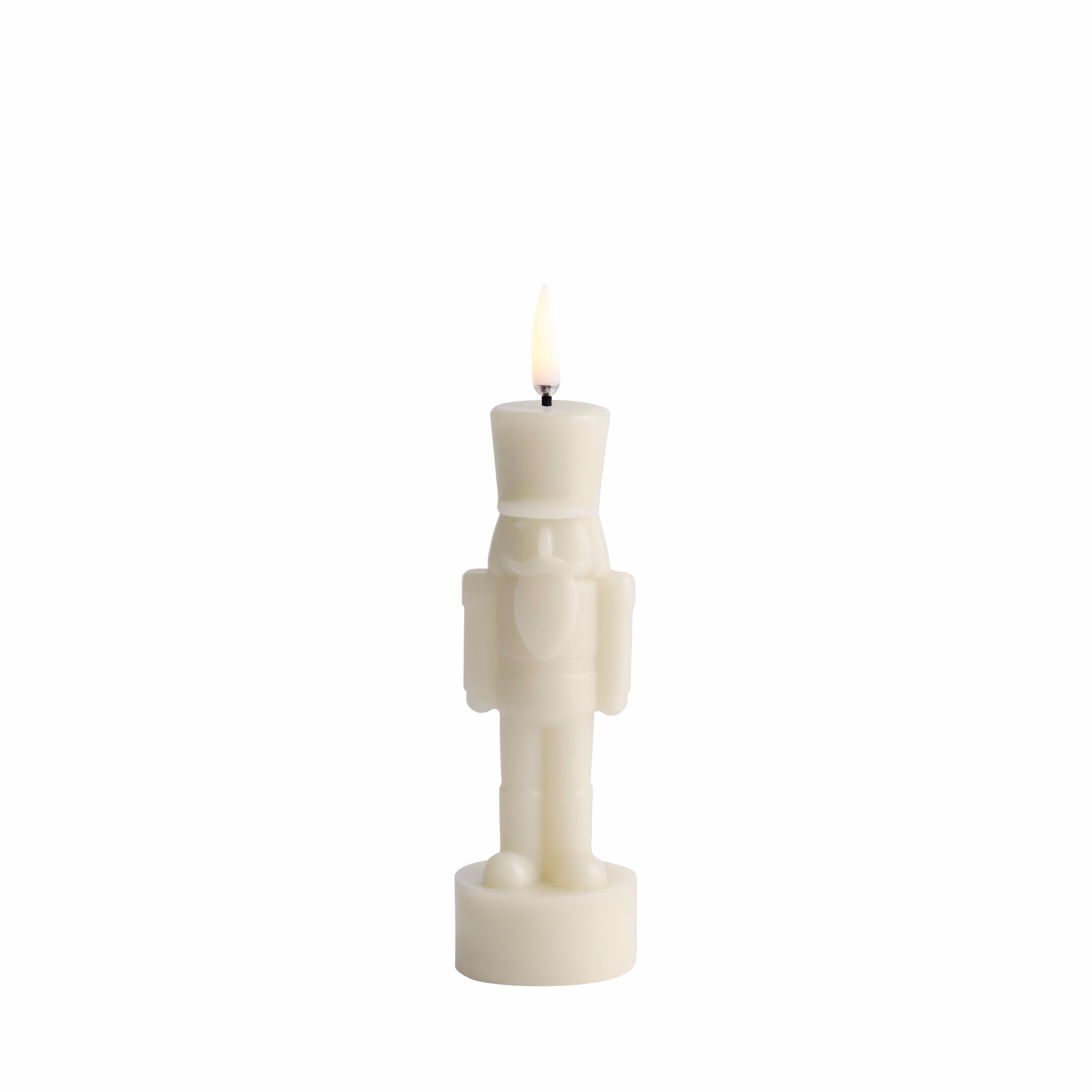 Uyuni LED Kerze Nutcracker oyster grey 6x16,5cm