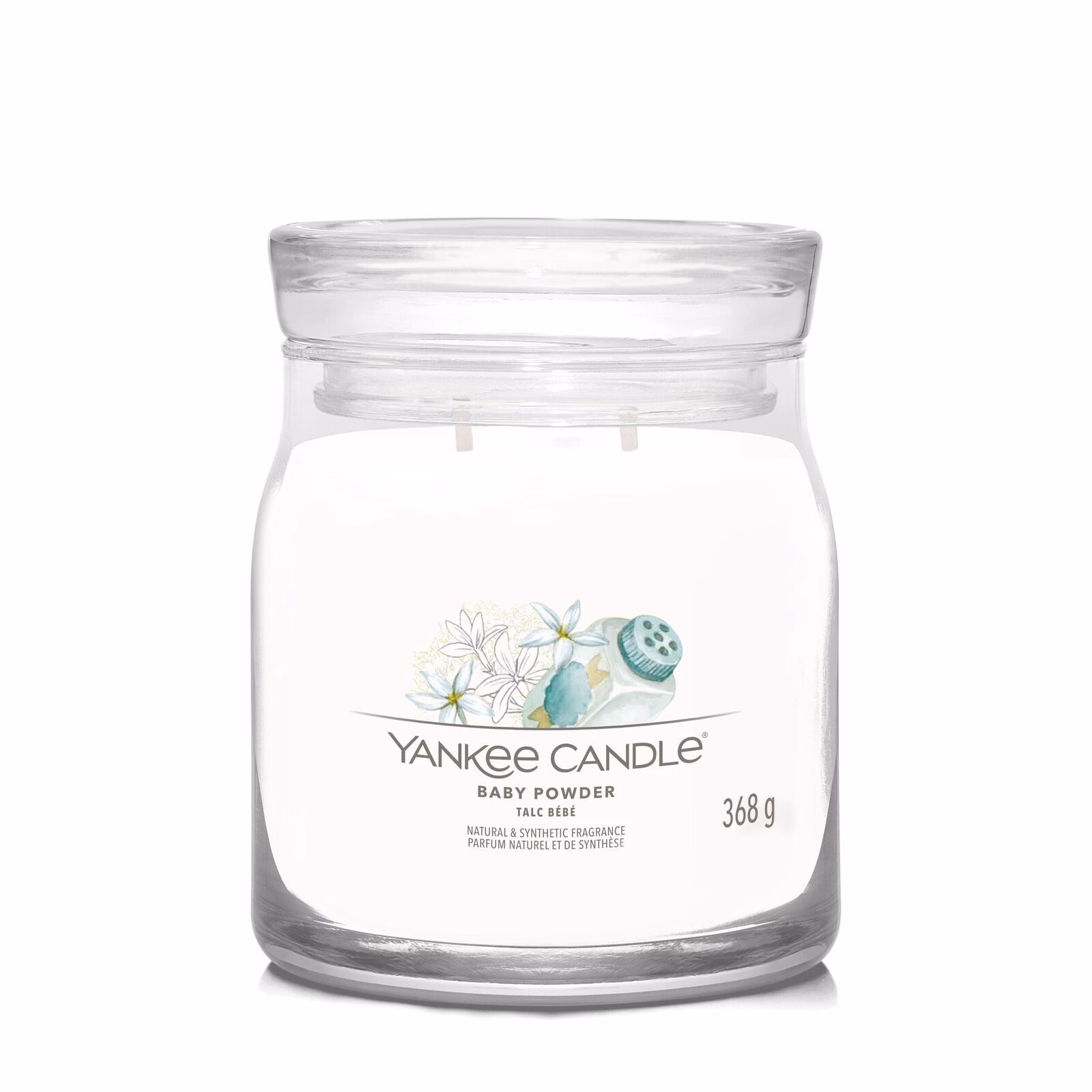 Baby Powder Signature Medium Jar 368g 2-Docht