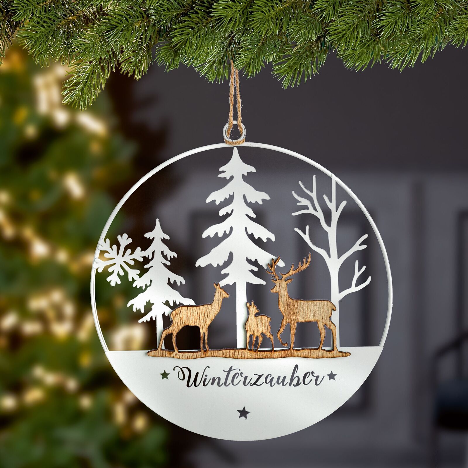 Hirsch, Wildtiere, Baum, Zubehör, Weihnachtsdekorationen
