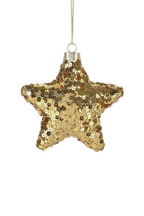 Seoul Weihnachtsstern 10,5cm Glas Gold Zubehor, Kronleuchter, Lampe