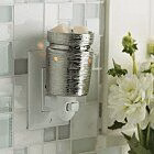 Brushed Chrome Duftlampe für die Steckdose