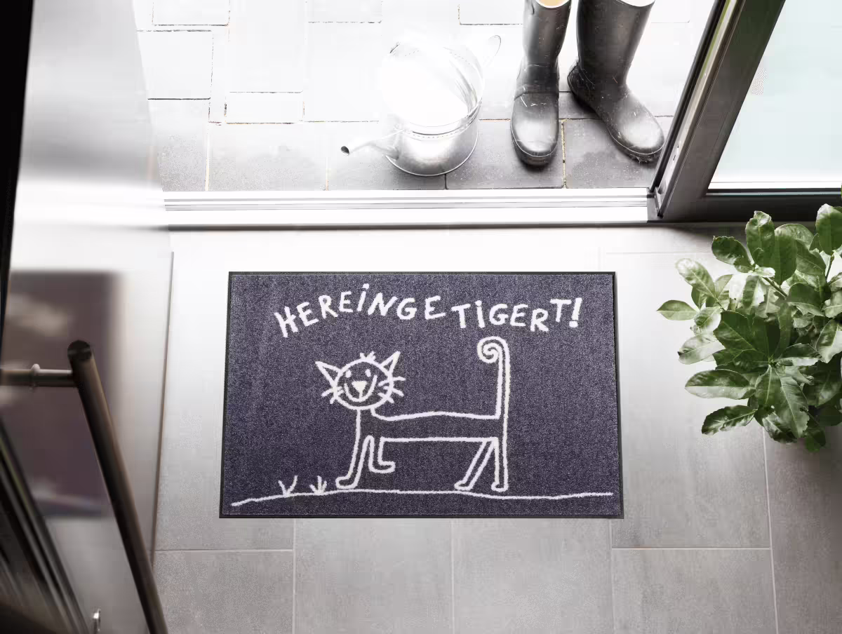 Wohnmatte Hereingetigert