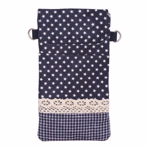 Patchwork Handytasche Umhängetasche (Navy 025)
