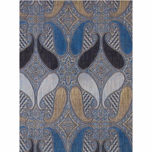 26 Jaquard-Schal Mocca Blue 026