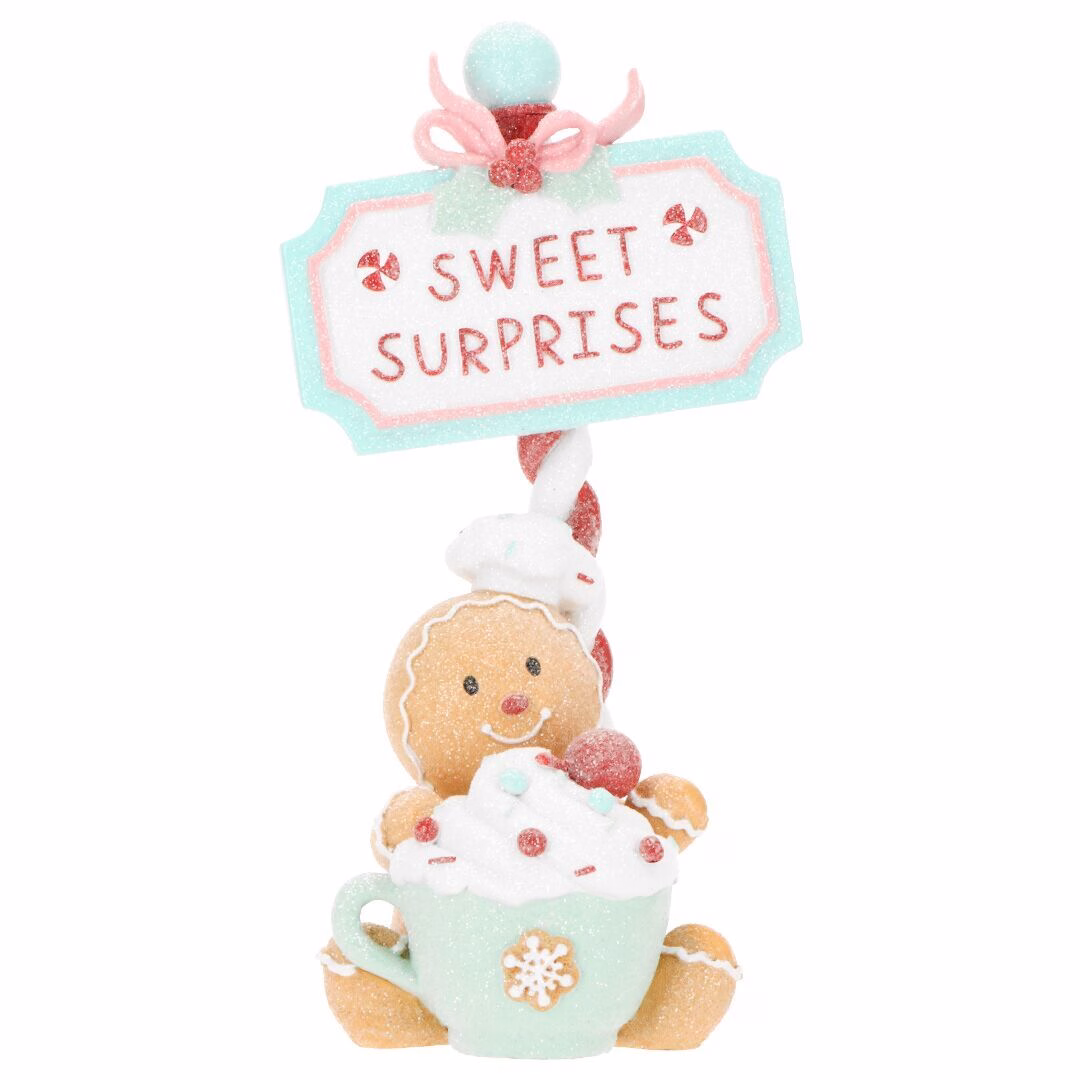 226560 Gingerbread Lebkuchenmann mit Schild