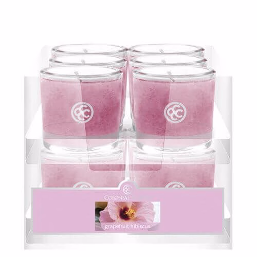 Grapefruit Hibiscus Votivkerze im Glas
