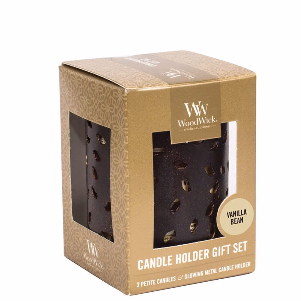 WoodWick-Petite-Gift-Set_Glowing-Leaf_Vanilla-Bean Petite Candle Geschenkset - Glowing Leaf / Vanilla Bean von Woodwick