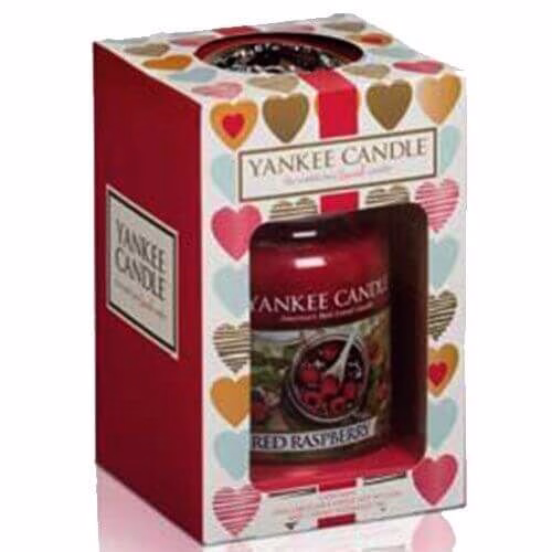 Valentinstag 1x623g Red Raspberry & Illumalid Metal Hearts