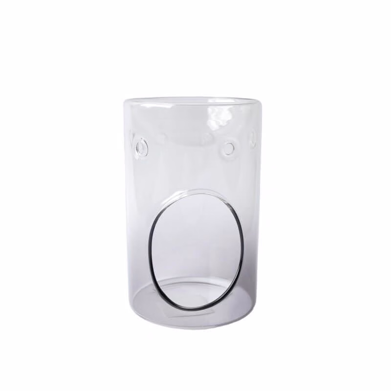 savoy-kominek Duftlampe Savoy graues Glas