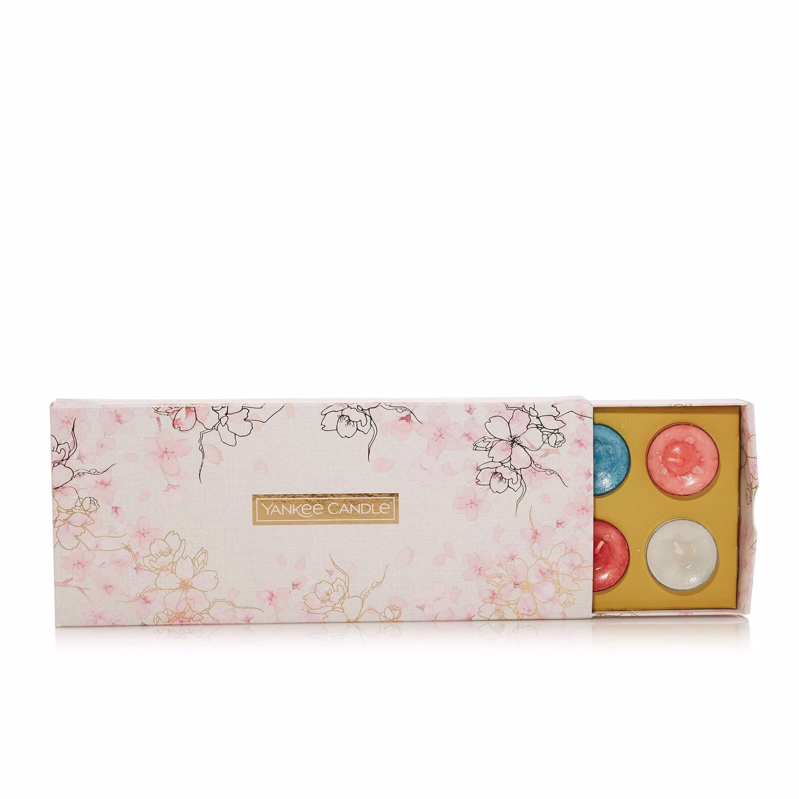 10 Teelichter mit Halter Geschenkset Sakura Blossom Festival