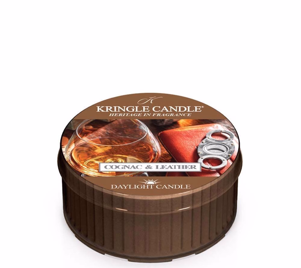 kringle_candle_cognac_and_leather_daylight_american_heritage Cognac & Leather Daylight 42g