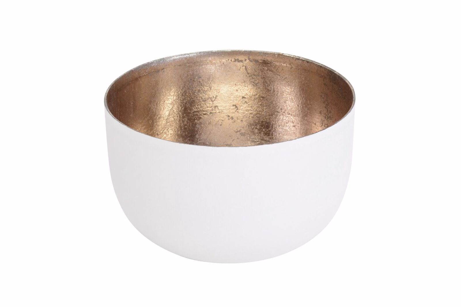 Madras Windlicht S weiß/gold