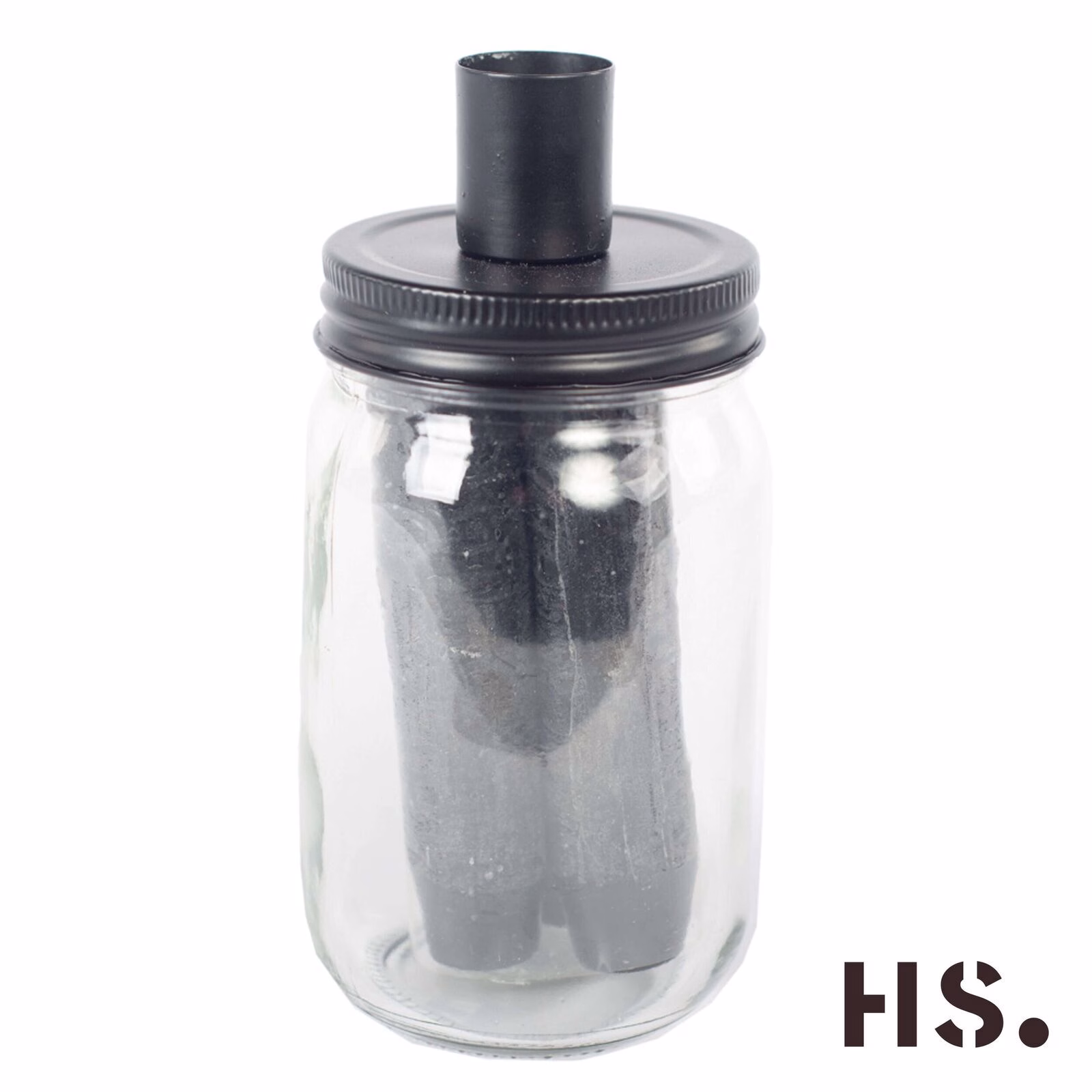 Candle Jar Mason schwarz