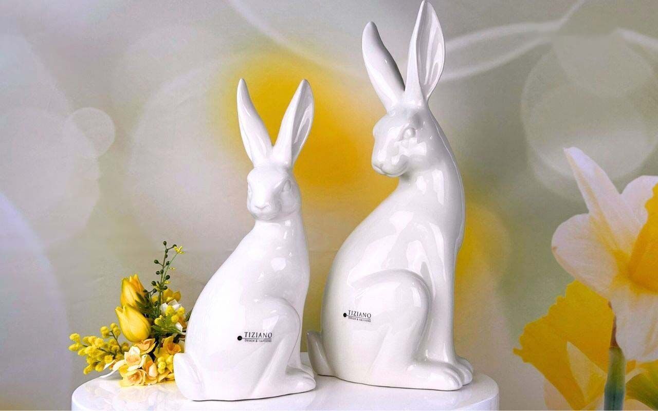 Hase Laurenzo 35cm cremeweiß Hase, Säugetier, Nagetier, Blume, Pflanze