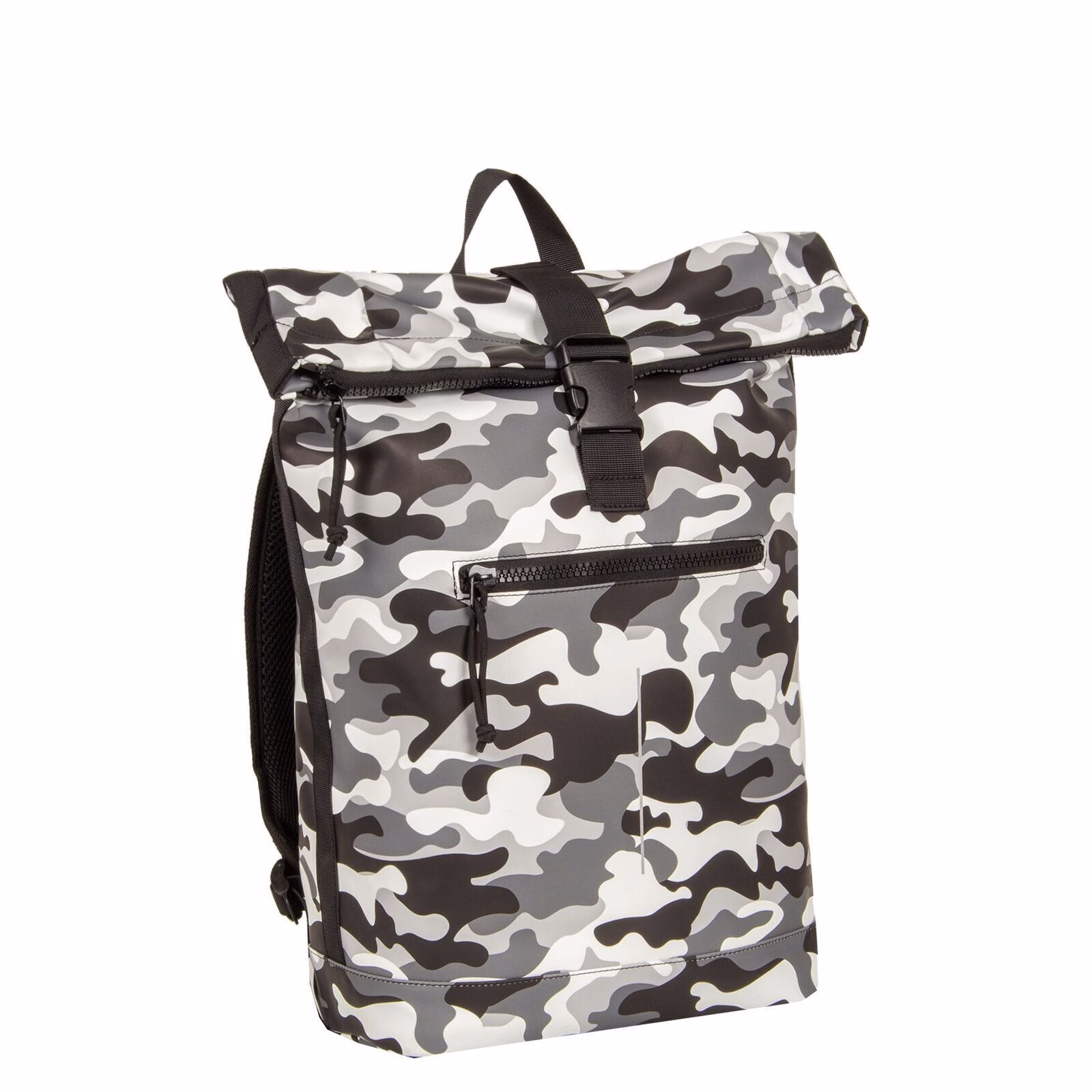 EAalHYKw Mart - New York Rolltop Rucksack weiß/schwarz camo