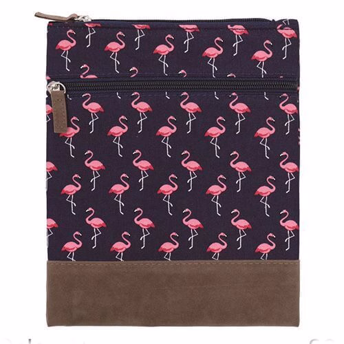 Canvas-Crossbag-191-022-2019 Canvas Crossbag 022 (Navy Flamingos)