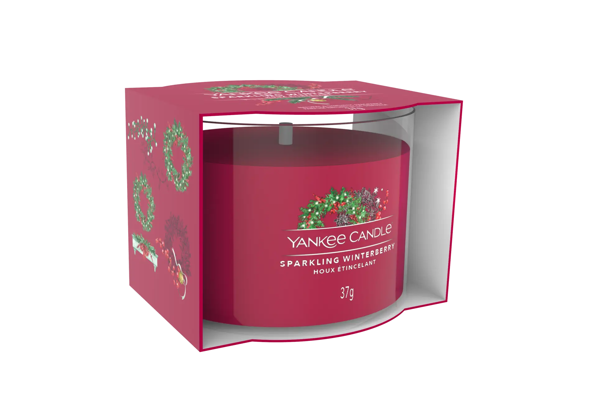 Sparkling Winterberry 37g Glasvotivkerze