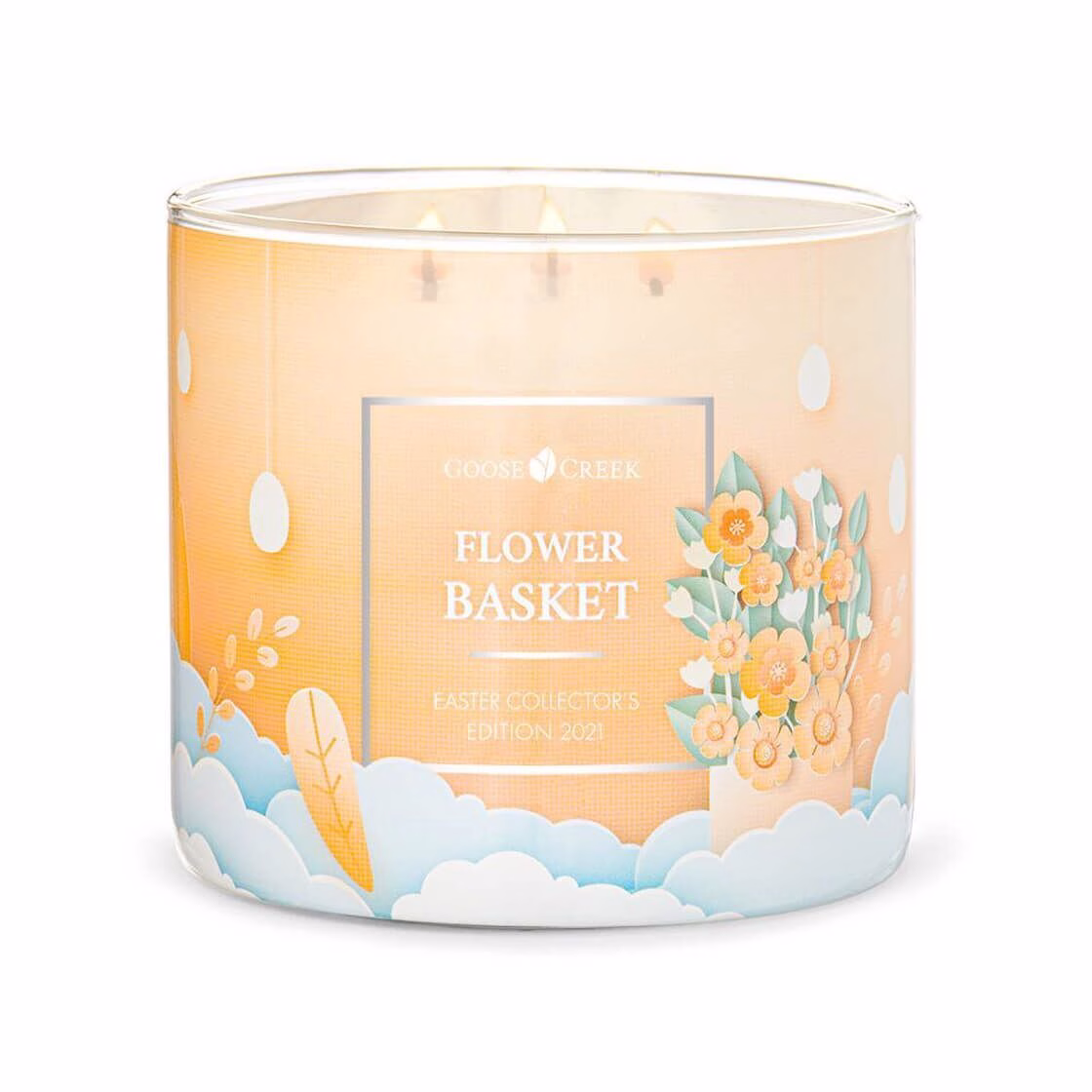flower-basket-3-docht-kerze-411g Flower Basket 411g (3-Docht)