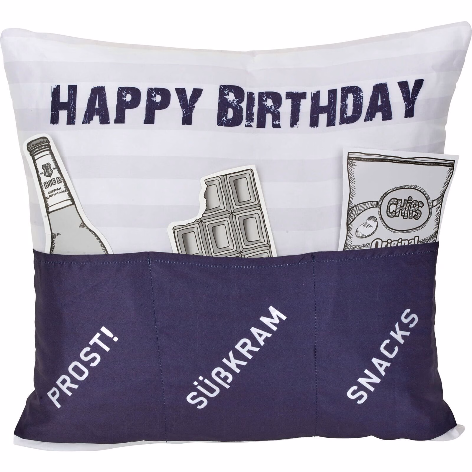 Sofahelden Happy Birthday blau