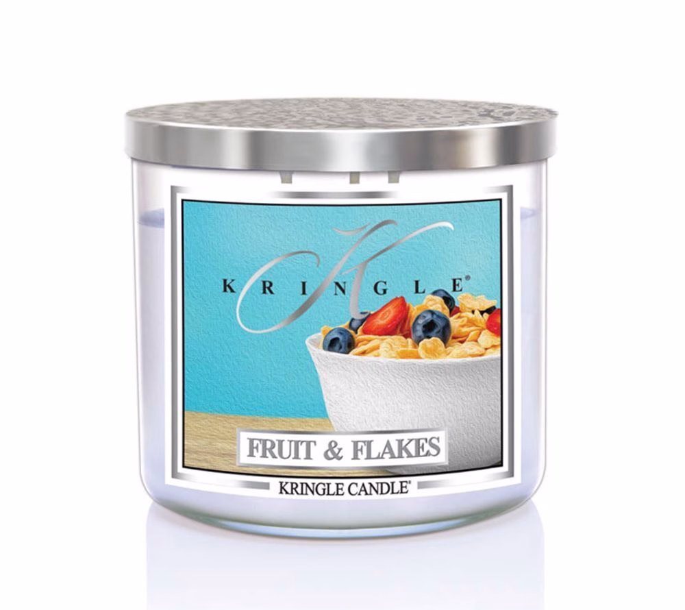 kringle_candle_fruit___flakes_silver_lid_american_heritage_13428_1 Fruit & Flakes 396g Tumbler 3-Docht