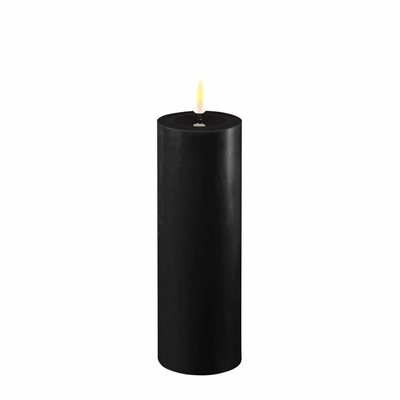 2021-RF-0015 Stumpenkerze LED Schwarz 5 x 15cm