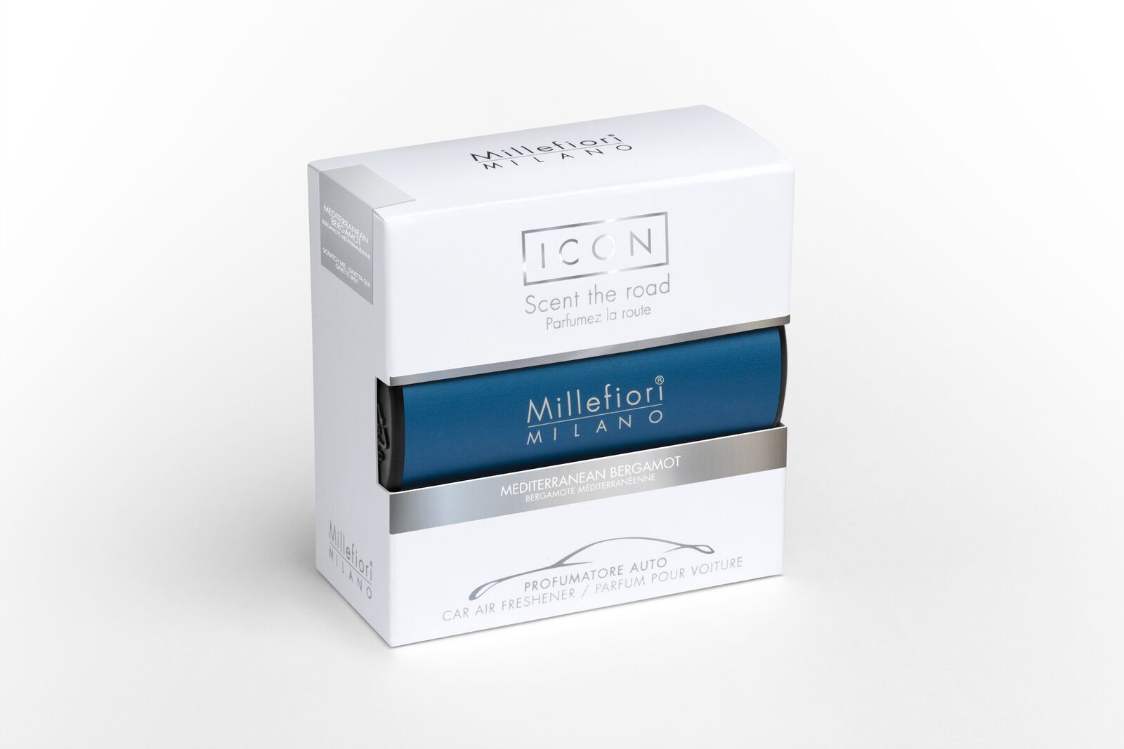 Mediterranean Bergamot - Autoduft Icon Classic Dark Blue Flasche, Kiste