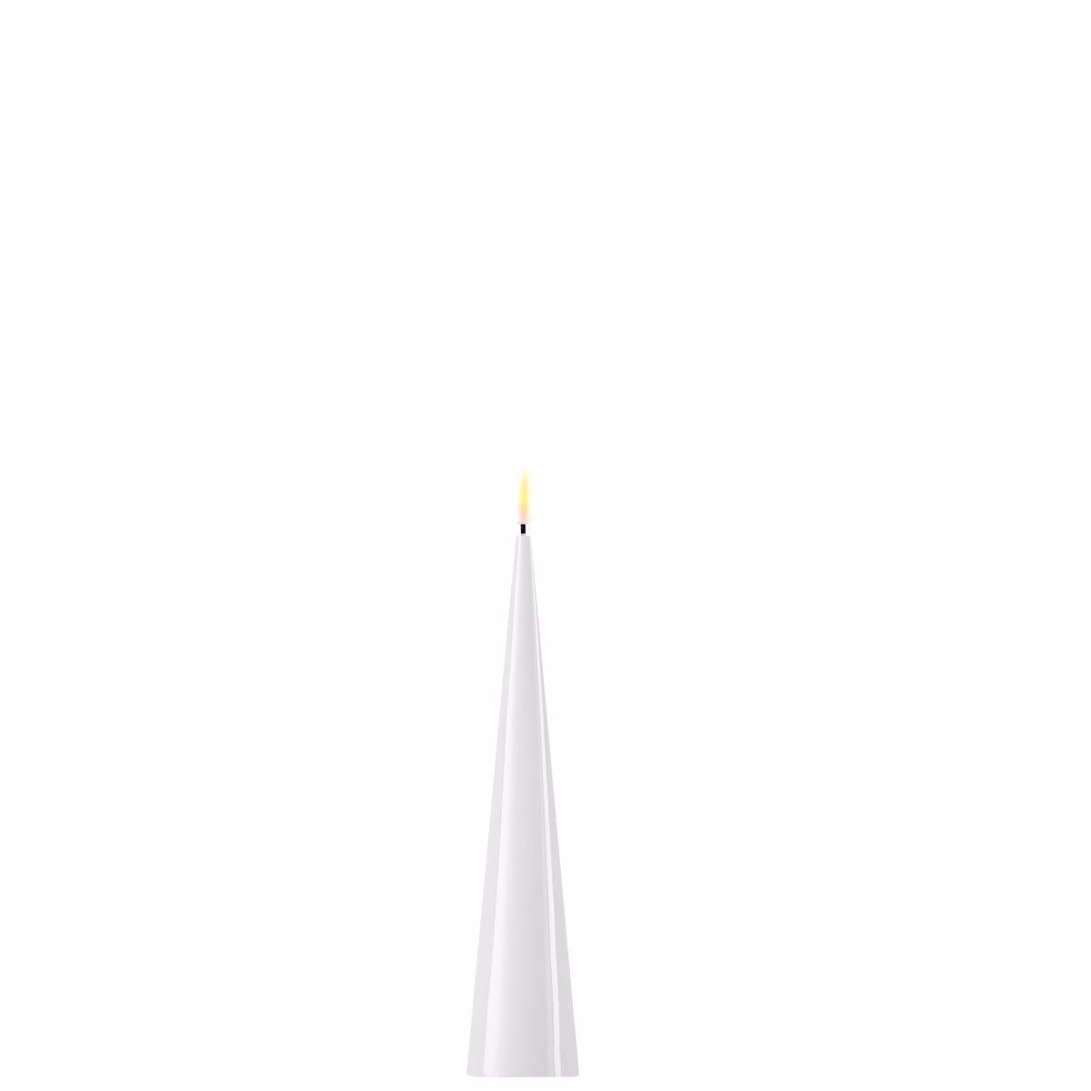 Kegelkerze LED Weiß 20cm