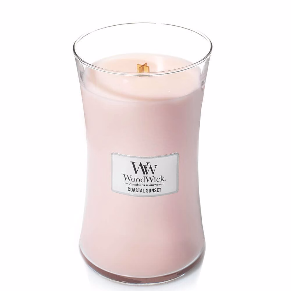 93049_w-o-Lid Coastal Sunset 610g von Woodwick offen