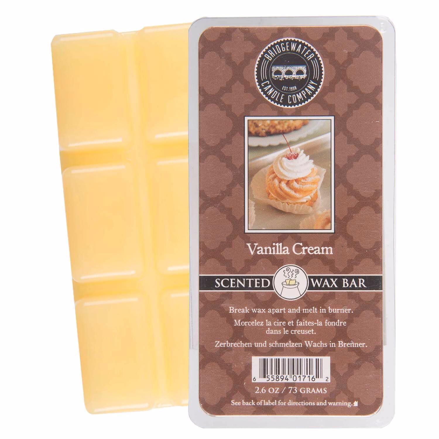 Vanilla Cream Wax Bar 73g - Bridgewater