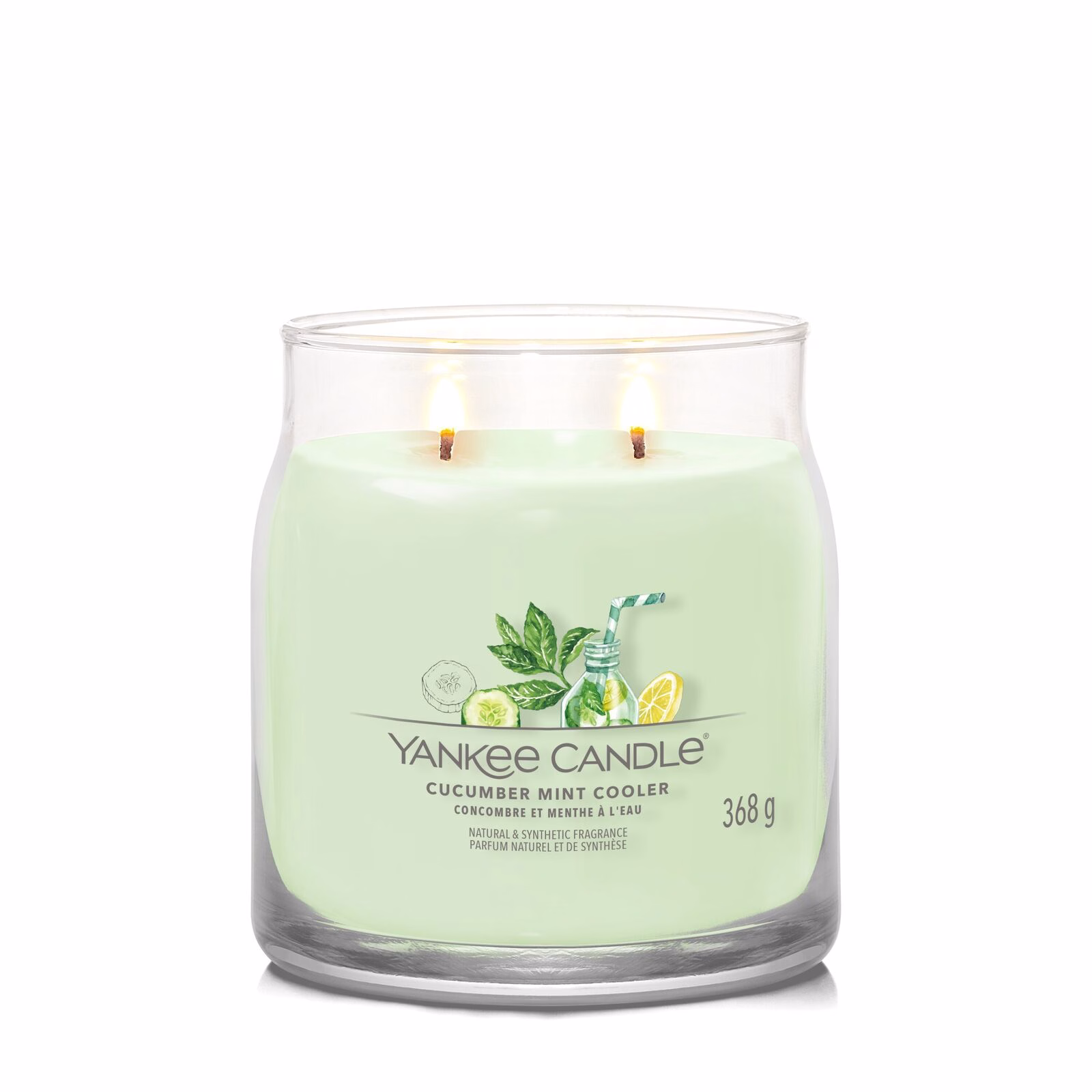 Cucumber_Mint_Cooler_Medium_LIT-1-1 Cucumber Mint Cooler Signature Medium Jar 368g 2-Docht